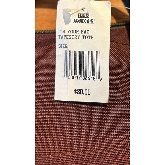 Vintage New 1993 US Open Baltusrol Golf Club‎ Tote Bag Zipper Tapestry PGA - Picture 3 of 11